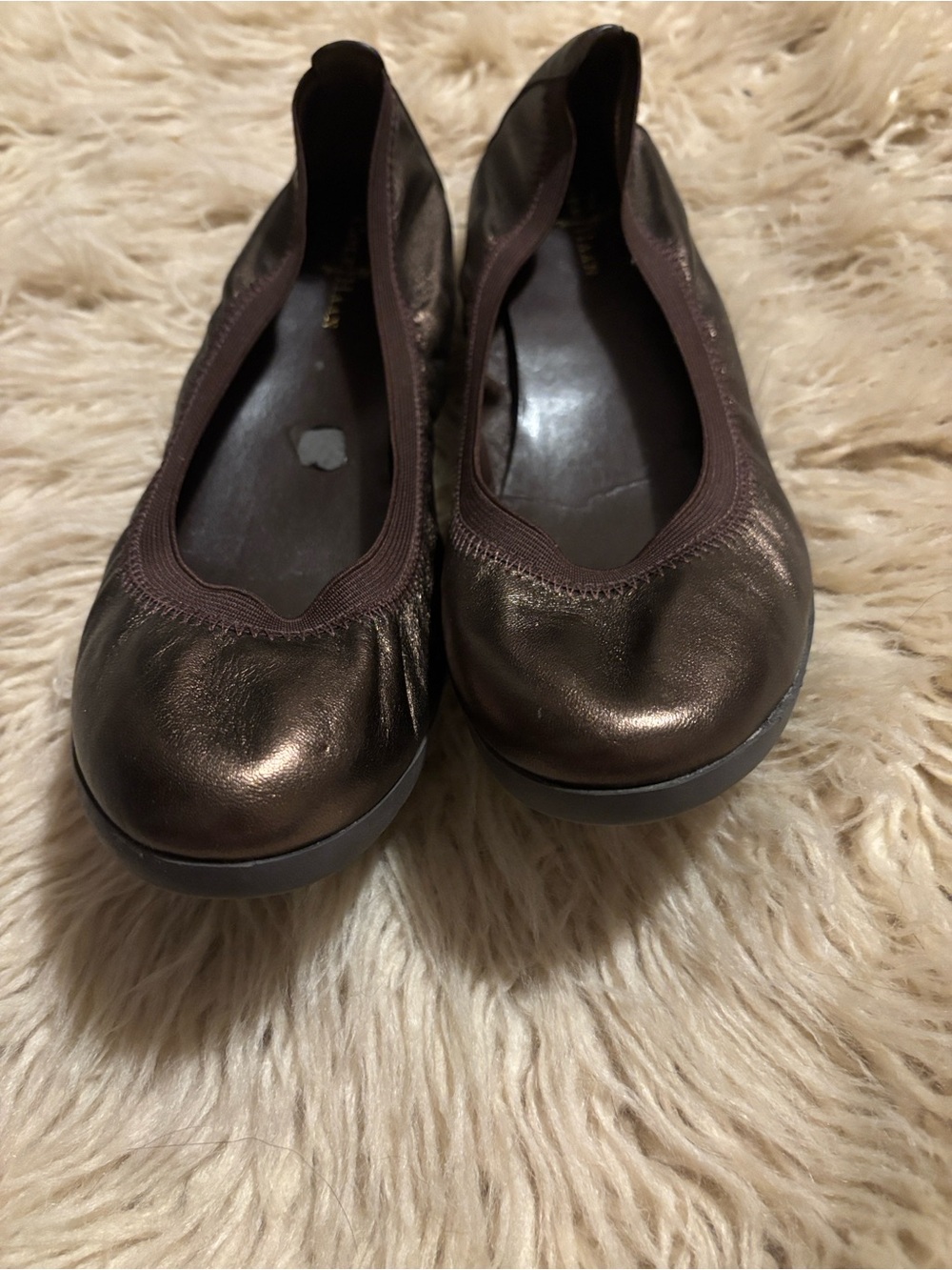 Cole Haan Metallic Bronze Ballet Flats